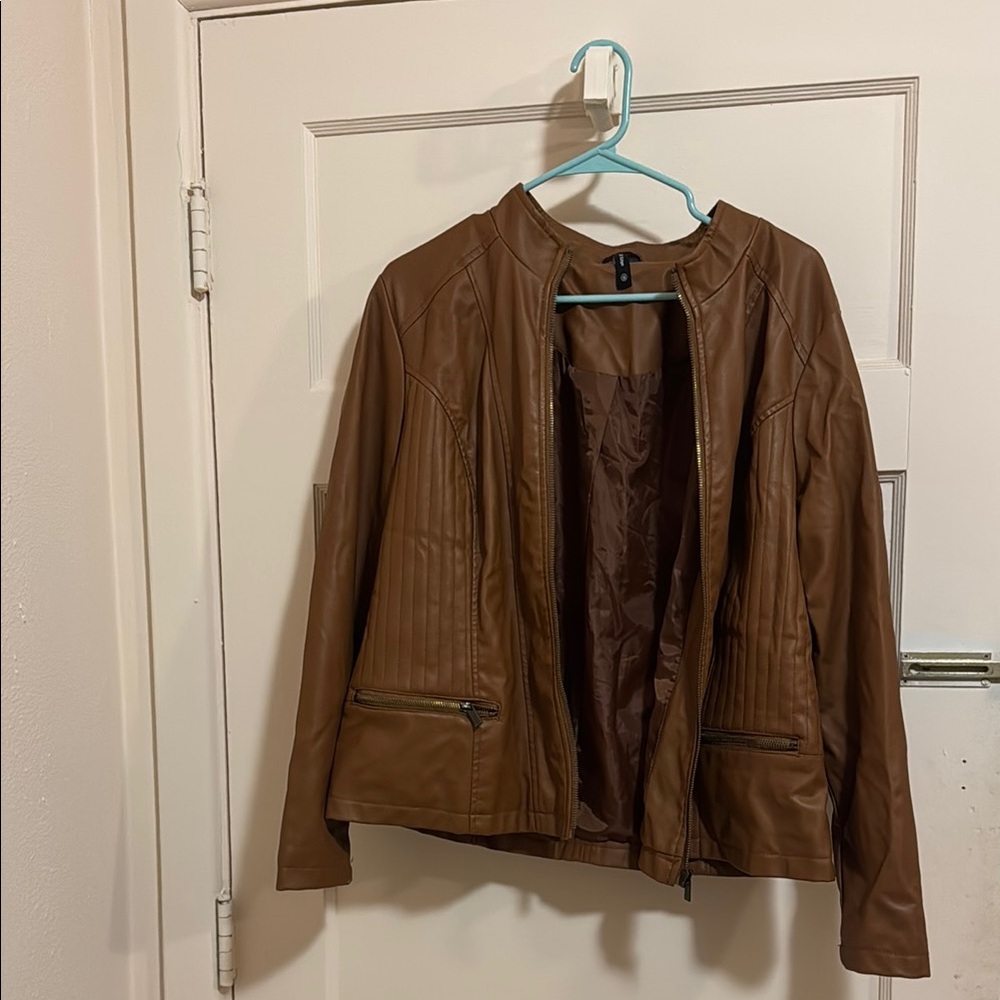 Outer Edge Brown Leather Jacket - image 2